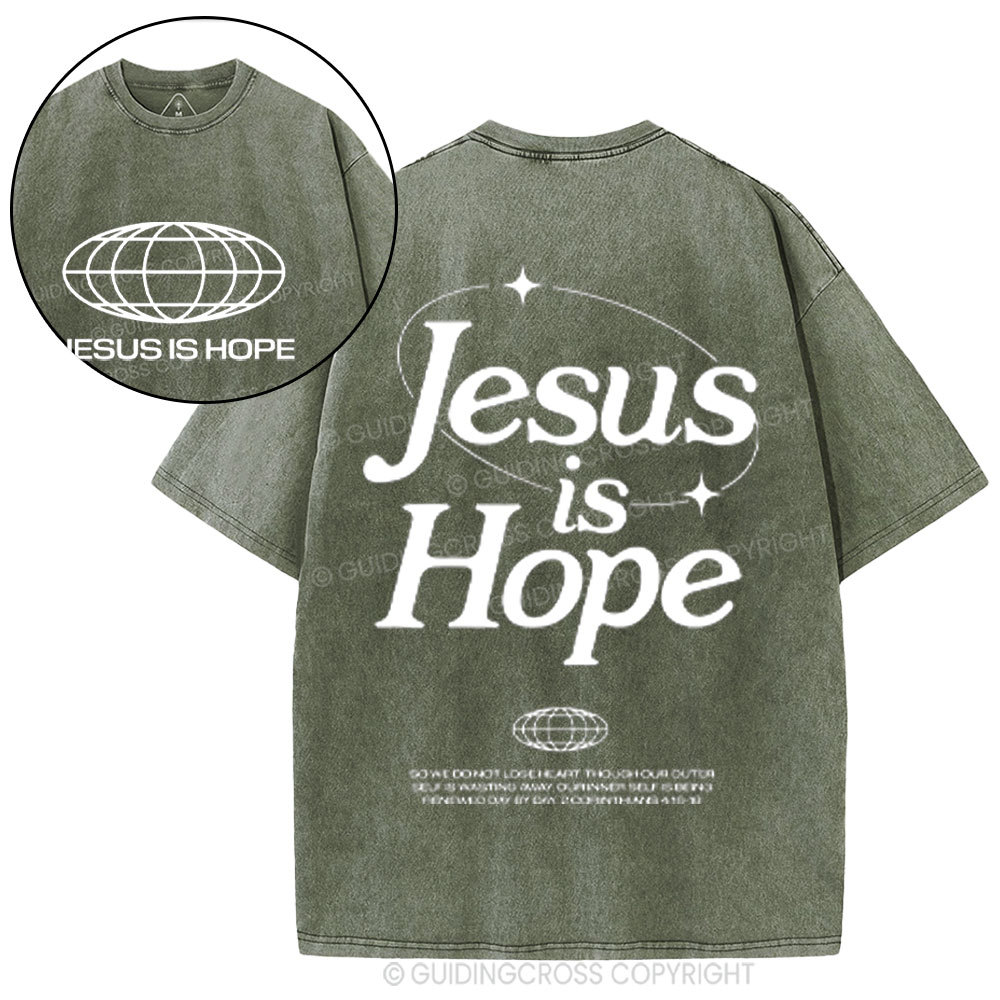 Jesus Is Hope Christian Washed T-Shirt