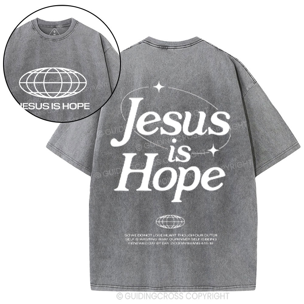 Jesus Is Hope Christian Washed T-Shirt