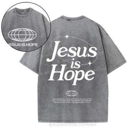 Jesus Is Hope Christian Washed T-Shirt