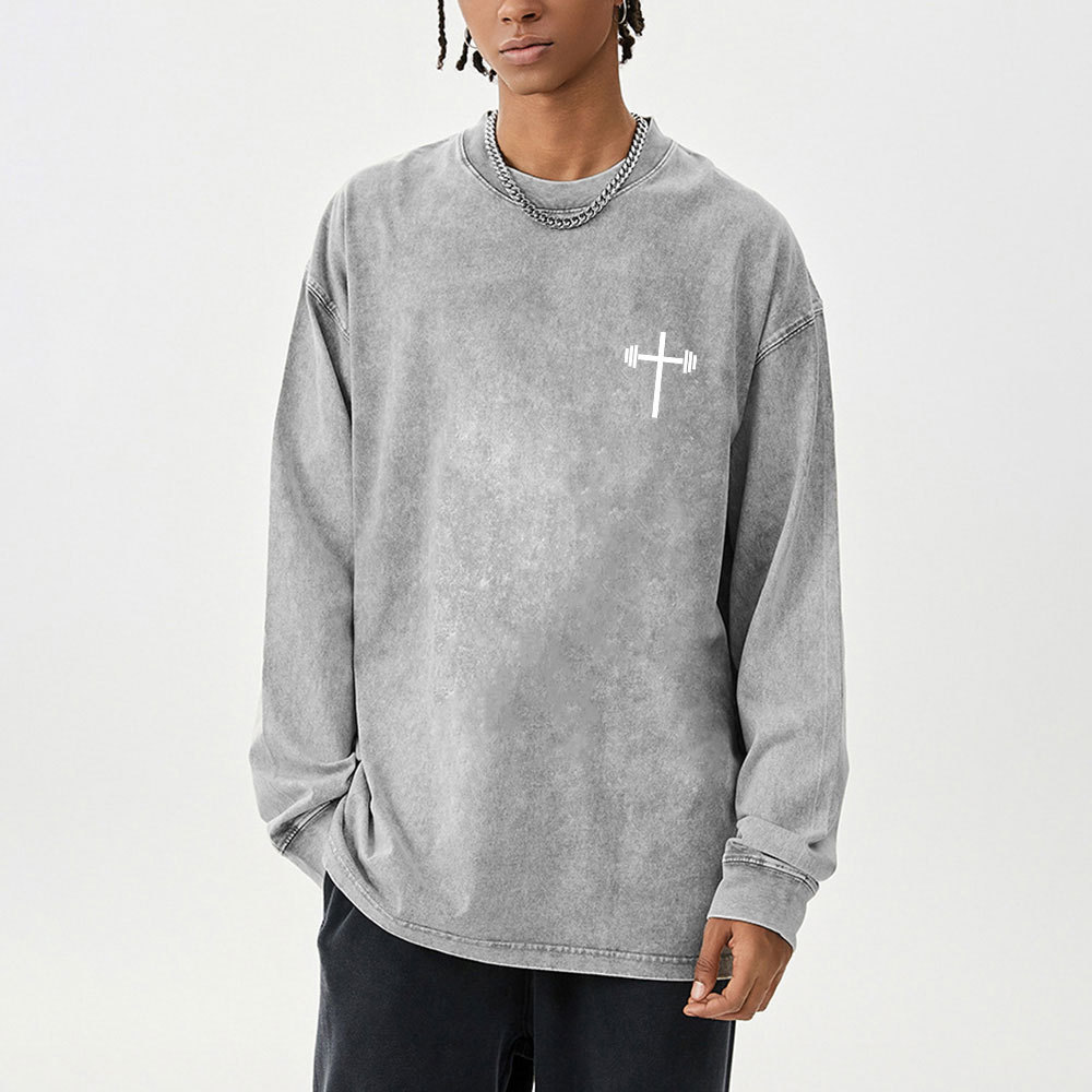 Jesus Is King Washed Long Sleeve T-Shirt