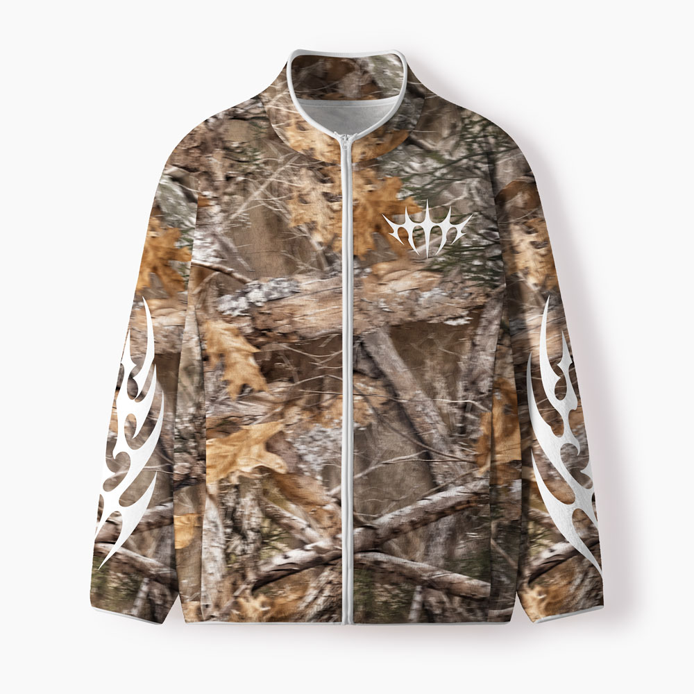 Jesus Is King Camo Christian All Over Print Zip-Up Fleece Jacket