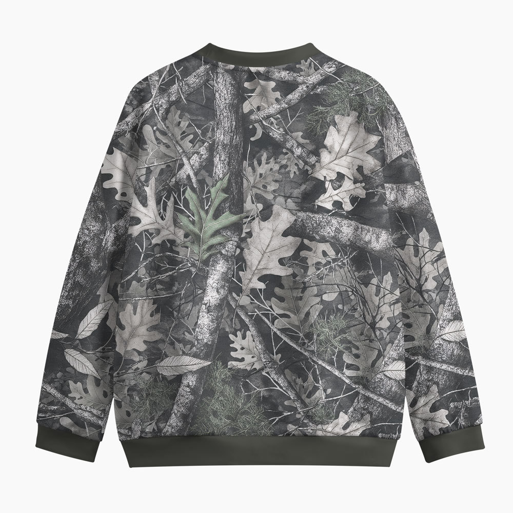 Jesus Is King Camo Christian Structured Scuba Sweatshirt