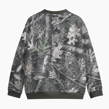 Jesus Is King Camo Christian Structured Scuba Sweatshirt