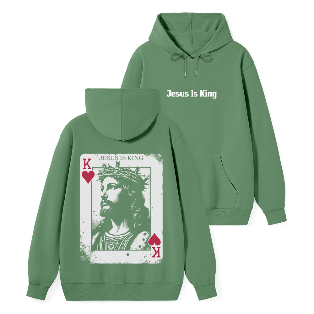 Jesus Is King Card Classic Christian Hoodie