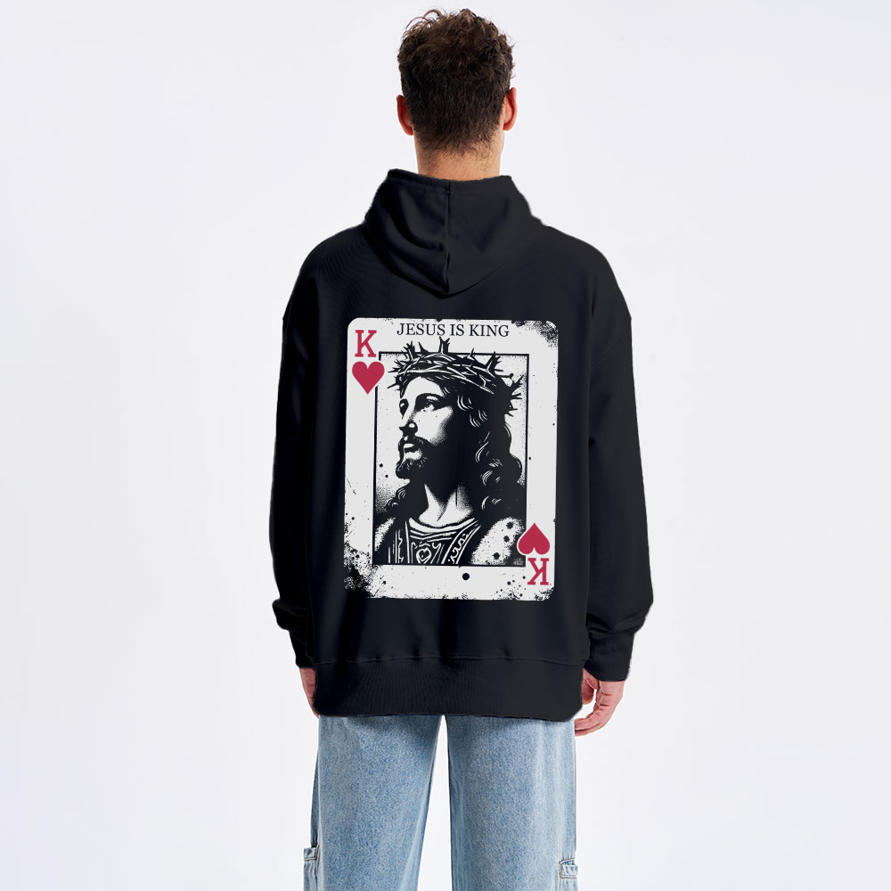 Jesus Is King Card Classic Christian Hoodie