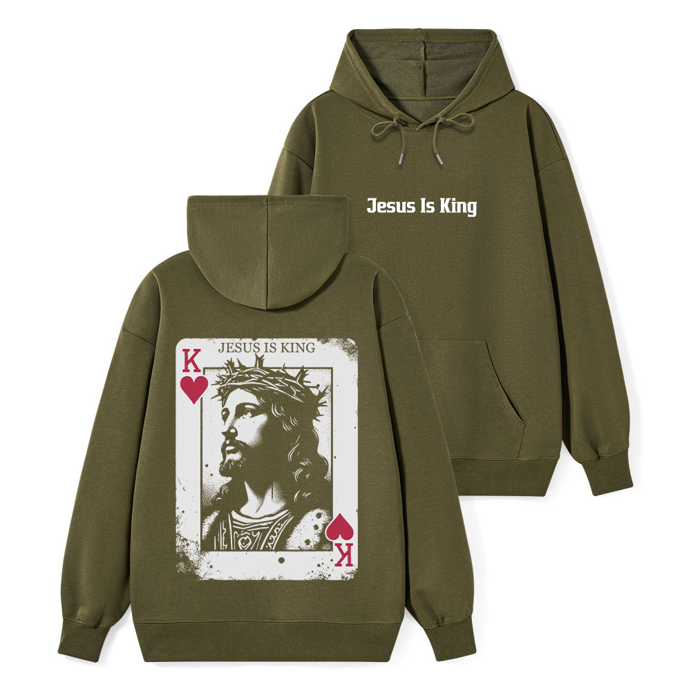 Jesus Is King Card Classic Christian Hoodie