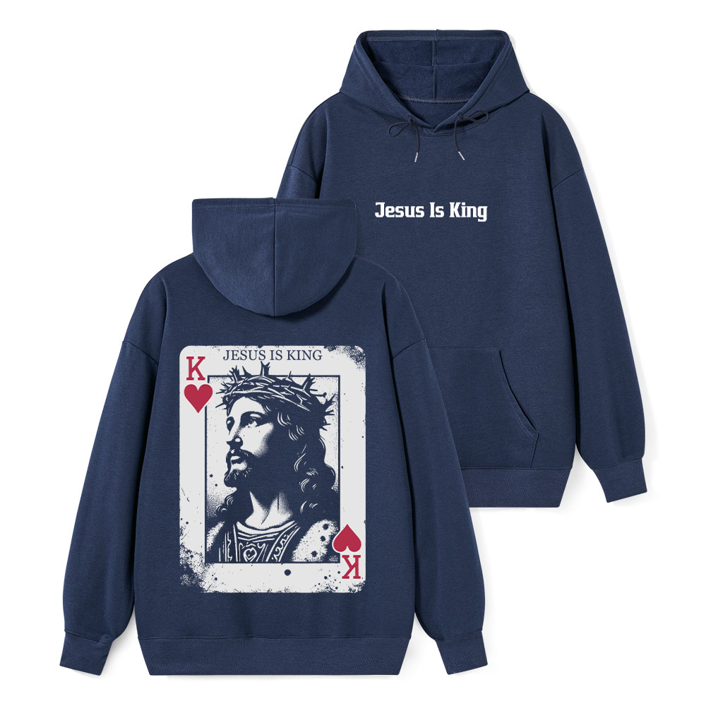 Jesus Is King Card Classic Christian Hoodie