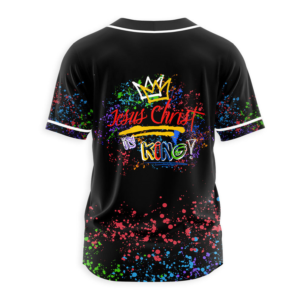 Jesus Is King Christian Baseball Jersey
