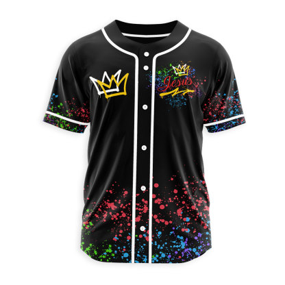 Jesus Is King Christian Baseball Jersey
