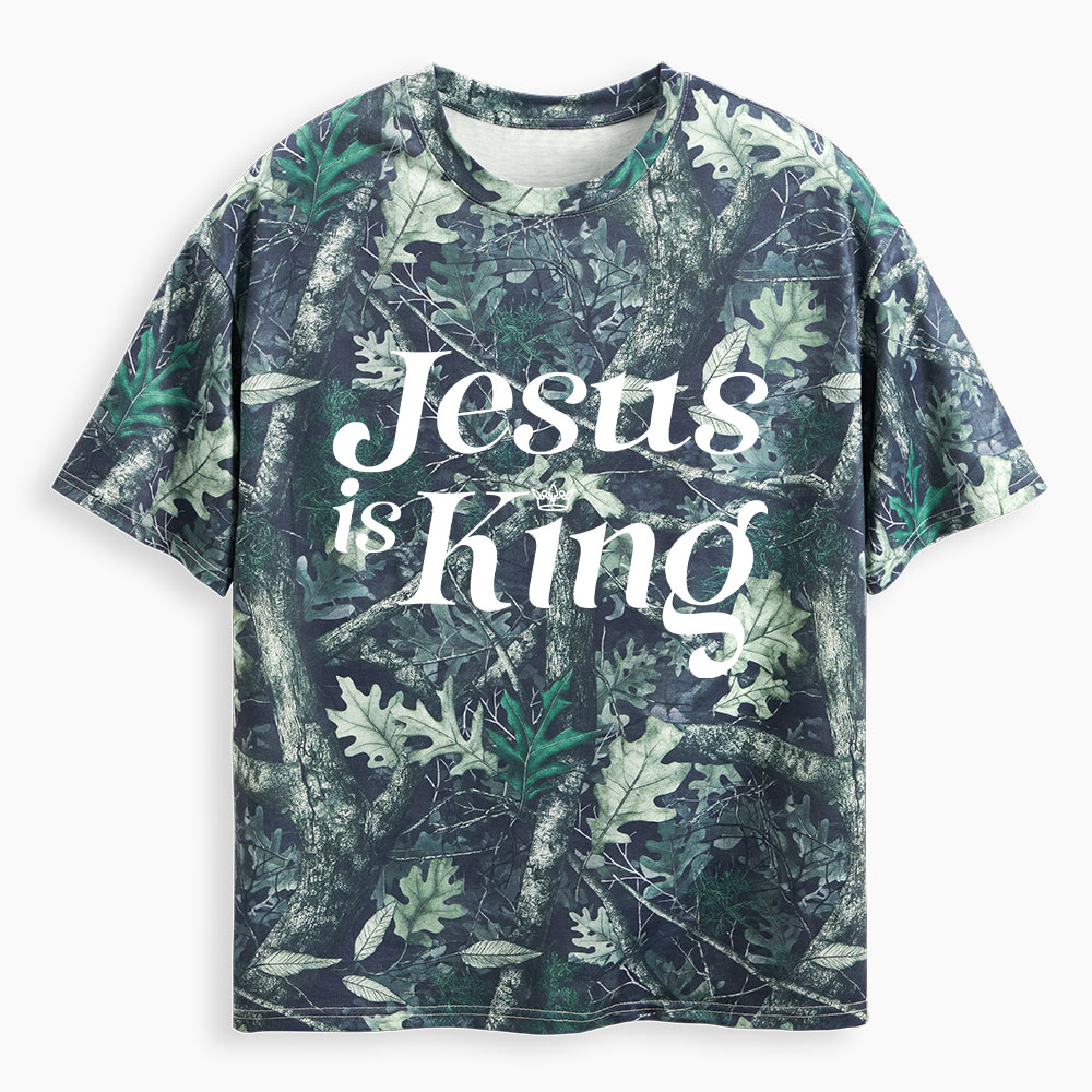 Jesus Is King Christian Camo T-Shirt