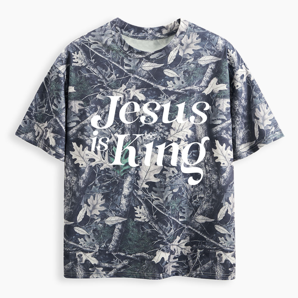 Jesus Is King Christian Camo T-Shirt
