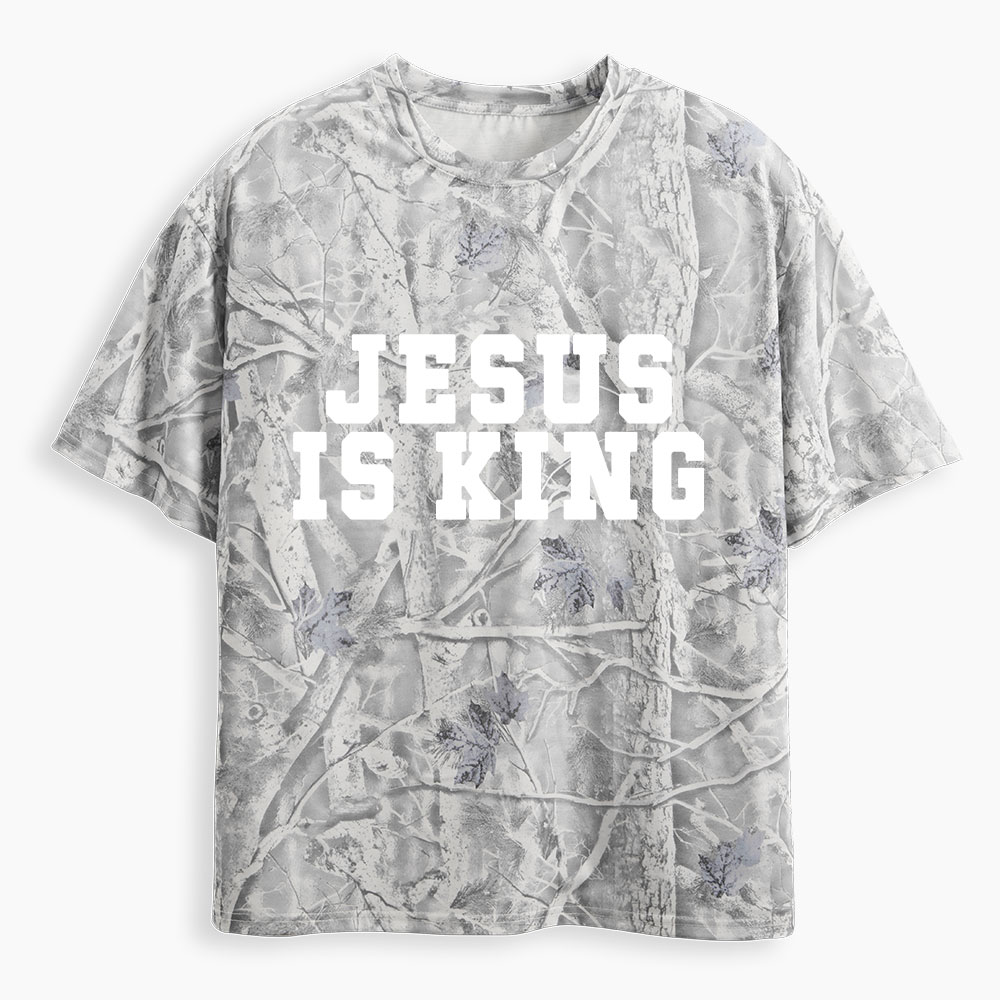 Jesus Is King Christian Camo T-Shirt