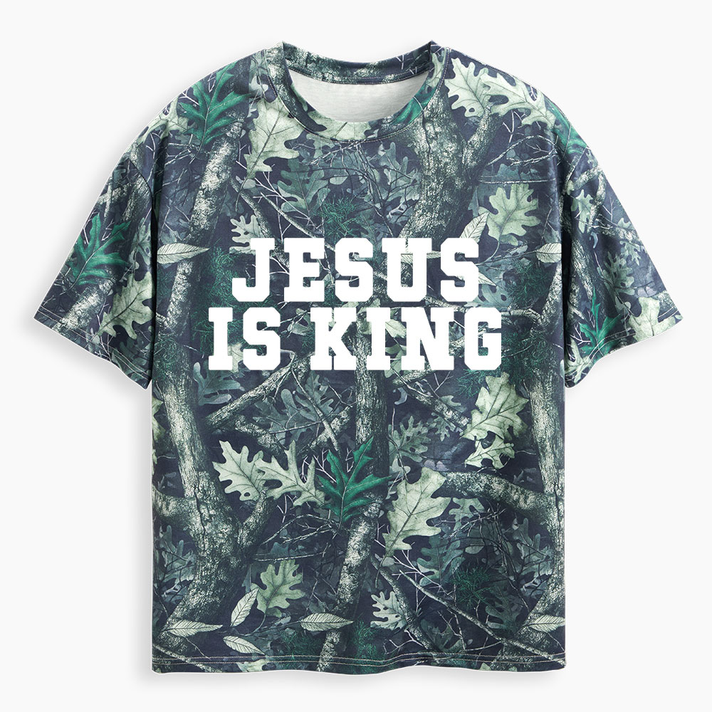 Jesus Is King Christian Camo T-Shirt