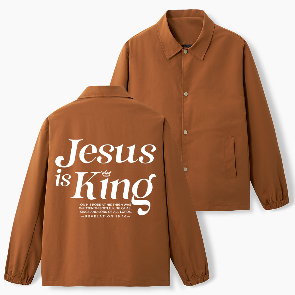 Jesus Is King Christian Coach Jacket