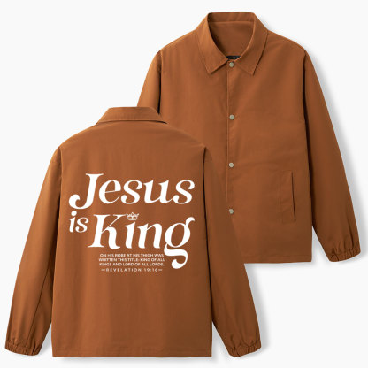 Jesus Is King Christian Coach Jacket