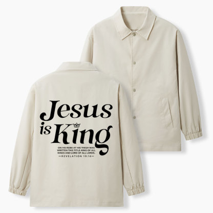 Jesus Is King Christian Coach Jacket