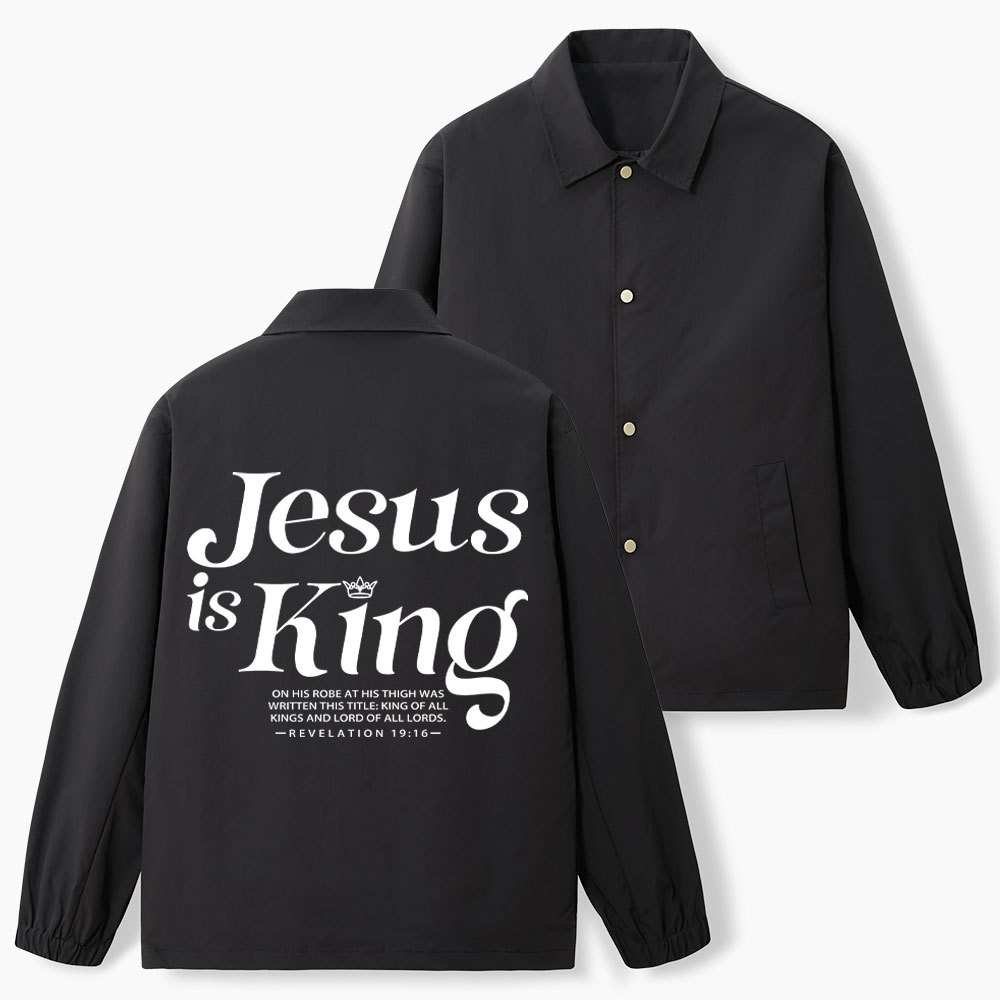 Jesus Is King Christian Coach Jacket