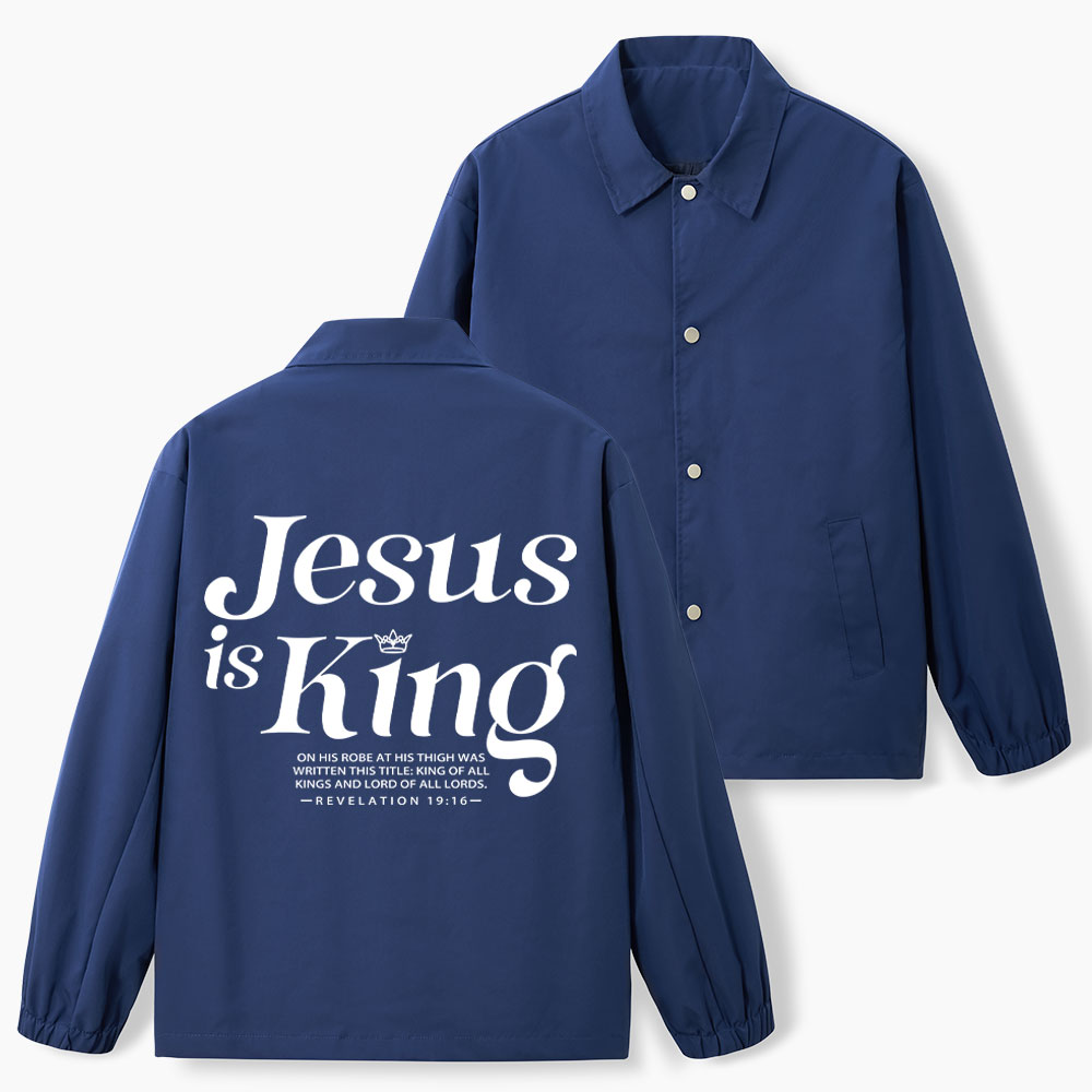 Jesus Is King Christian Coach Jacket