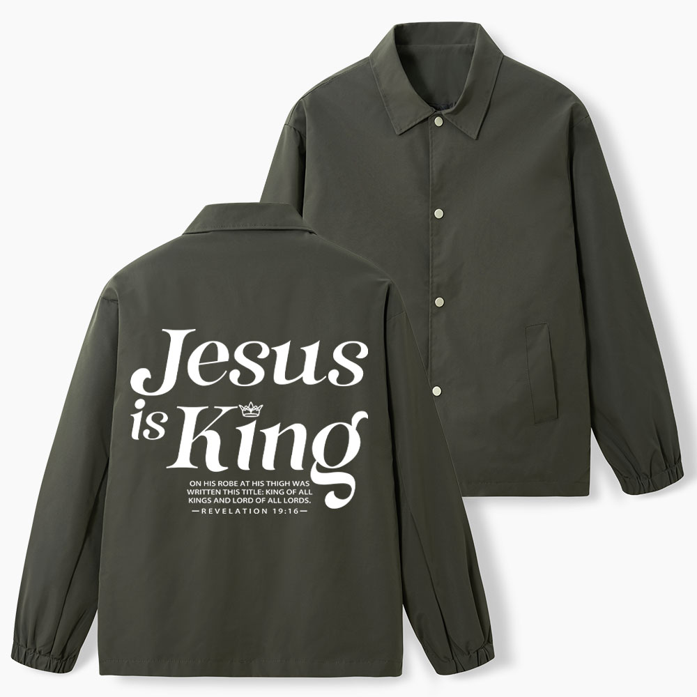 Jesus Is King Christian Coach Jacket