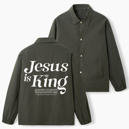 Jesus Is King Christian Coach Jacket