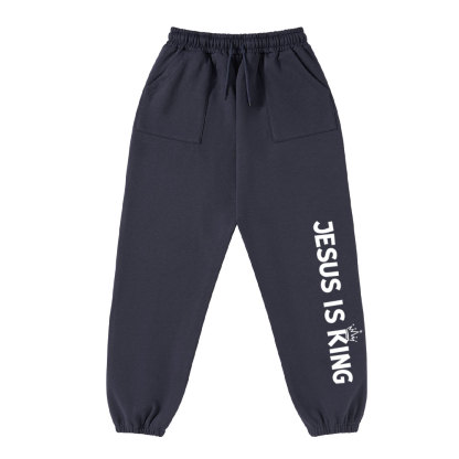Jesus Is King Christian Fleece Sweatpants
