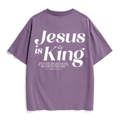 Jesus Is King Christian Heavy Cotton T-Shirt