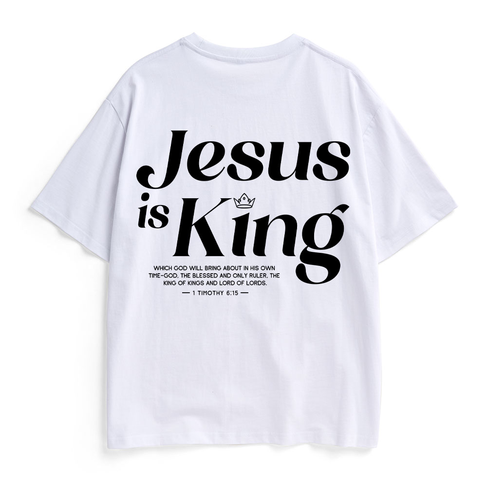 Jesus Is King Christian Heavy Cotton T-Shirt