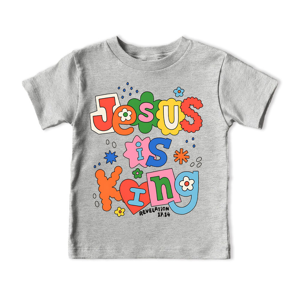 Jesus Is King Christian Kid T-Shirt