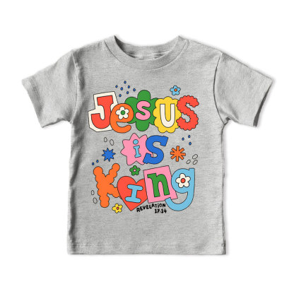 Jesus Is King Christian Kid T-Shirt