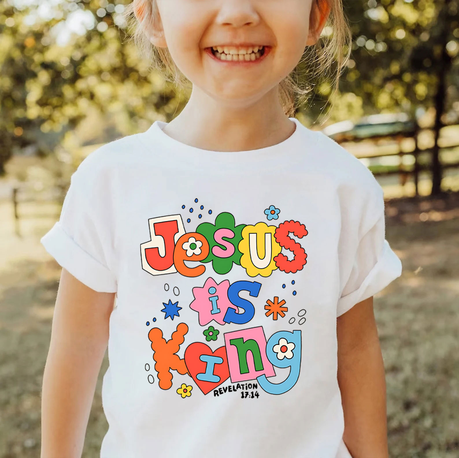 Jesus Is King Christian Kid T-Shirt