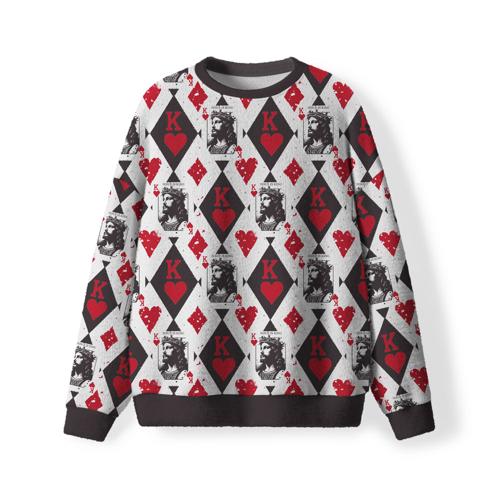 Jesus Is King Christian Lightweight Sweater