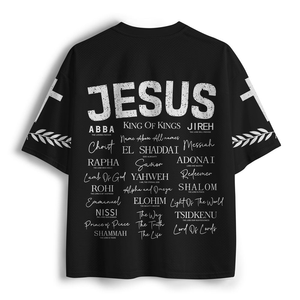 Jesus Is King Christian Black Mesh Jersey