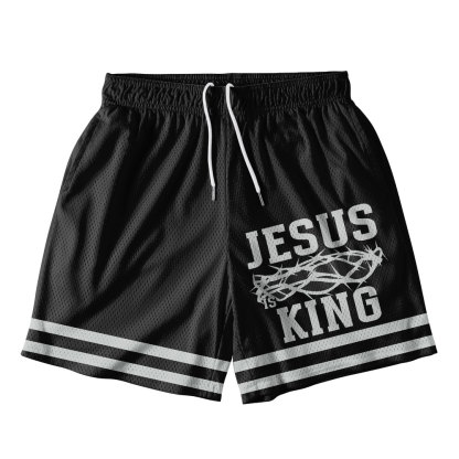 Jesus Is King Christian Mesh Shorts