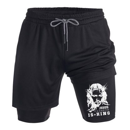 Jesus Is King Christian Performance Shorts