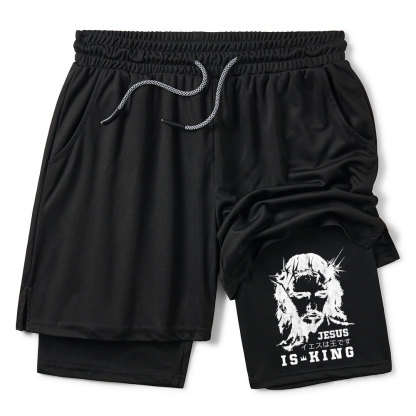 Jesus Is King Christian Performance Shorts
