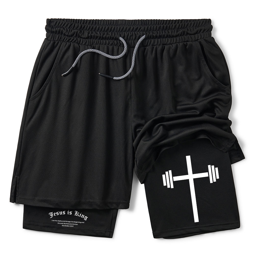 Jesus Is King Christian Performance Shorts
