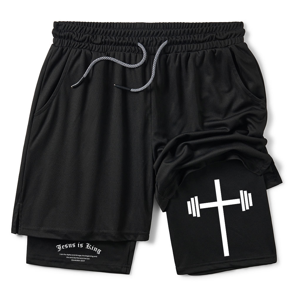 Jesus Is King Christian Performance Shorts
