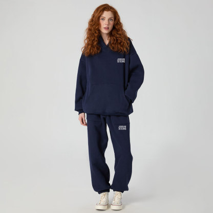 Jesus Is King Christian Premium Fleece Hoodie Set