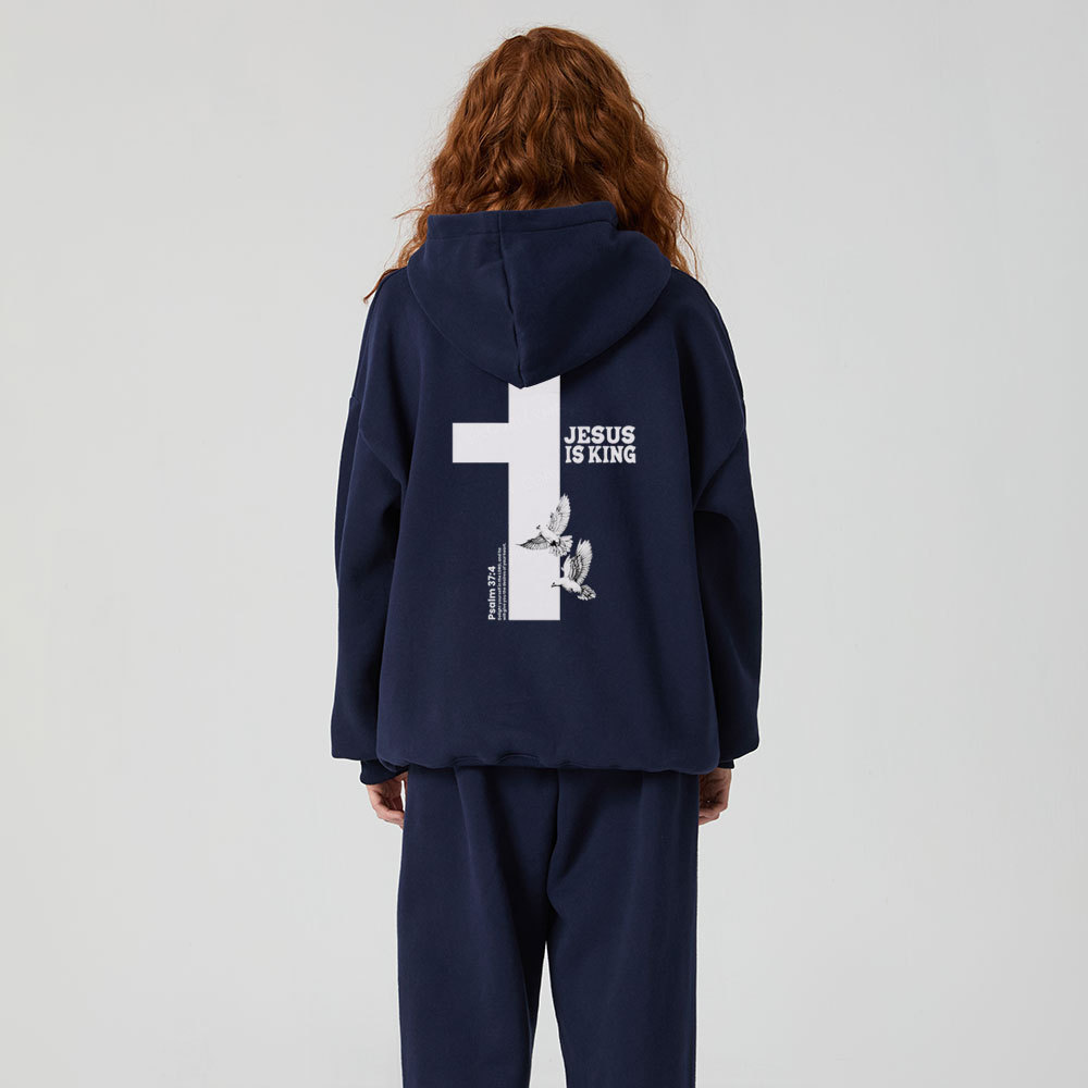 Jesus Is King Christian Premium Fleece Hoodie Set