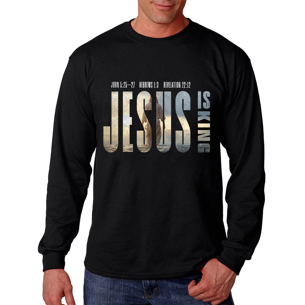 Jesus Is King Christian Long Sleeve T-Shirt