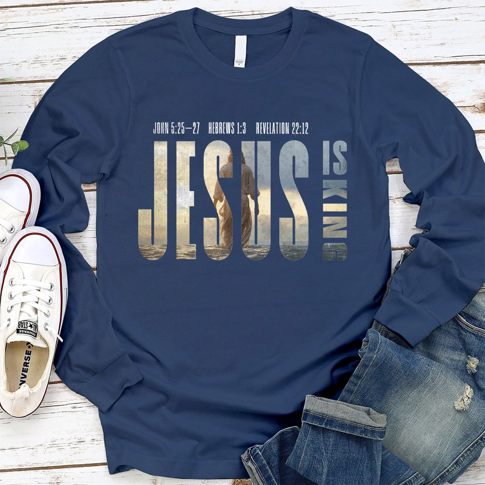 Jesus Is King Christian Long Sleeve T-Shirt