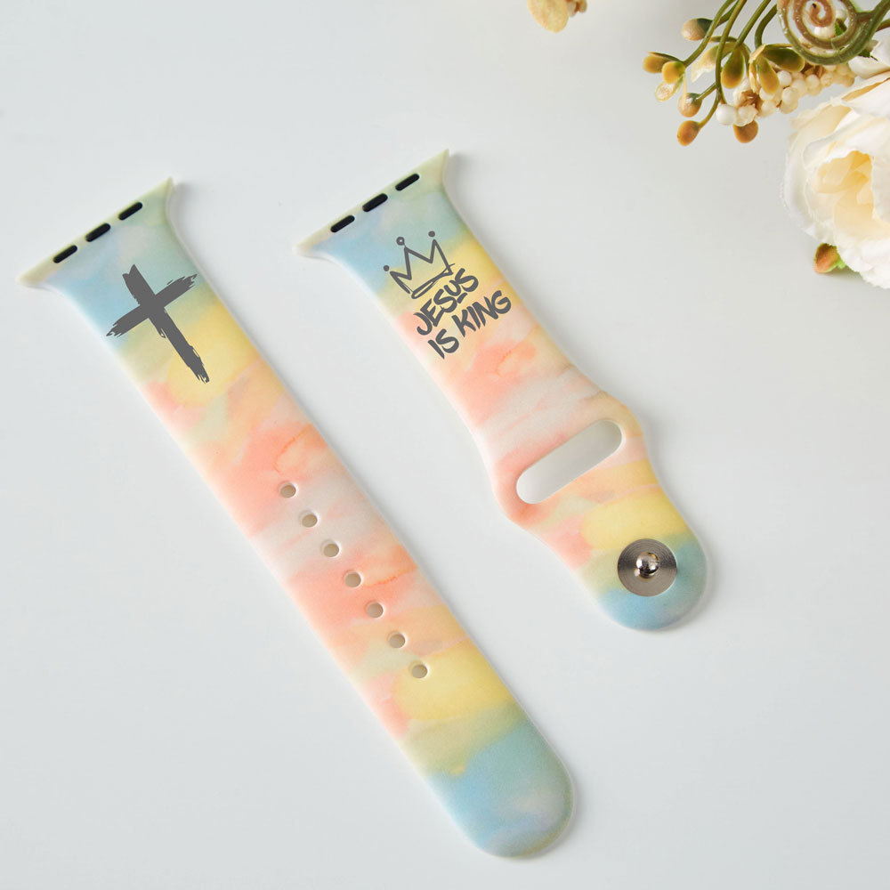 Jesus Is King Christian Tie Dye Watch Band