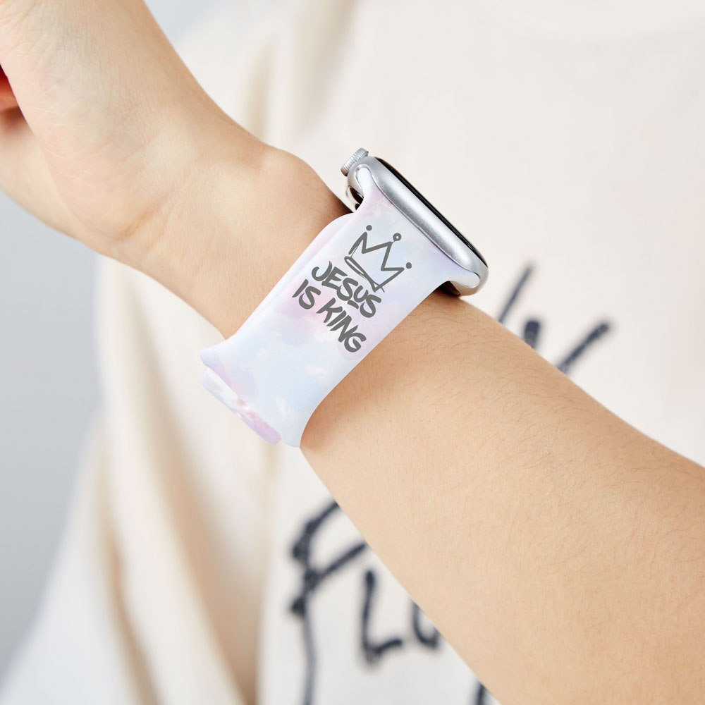 Jesus Is King Christian Tie Dye Watch Band