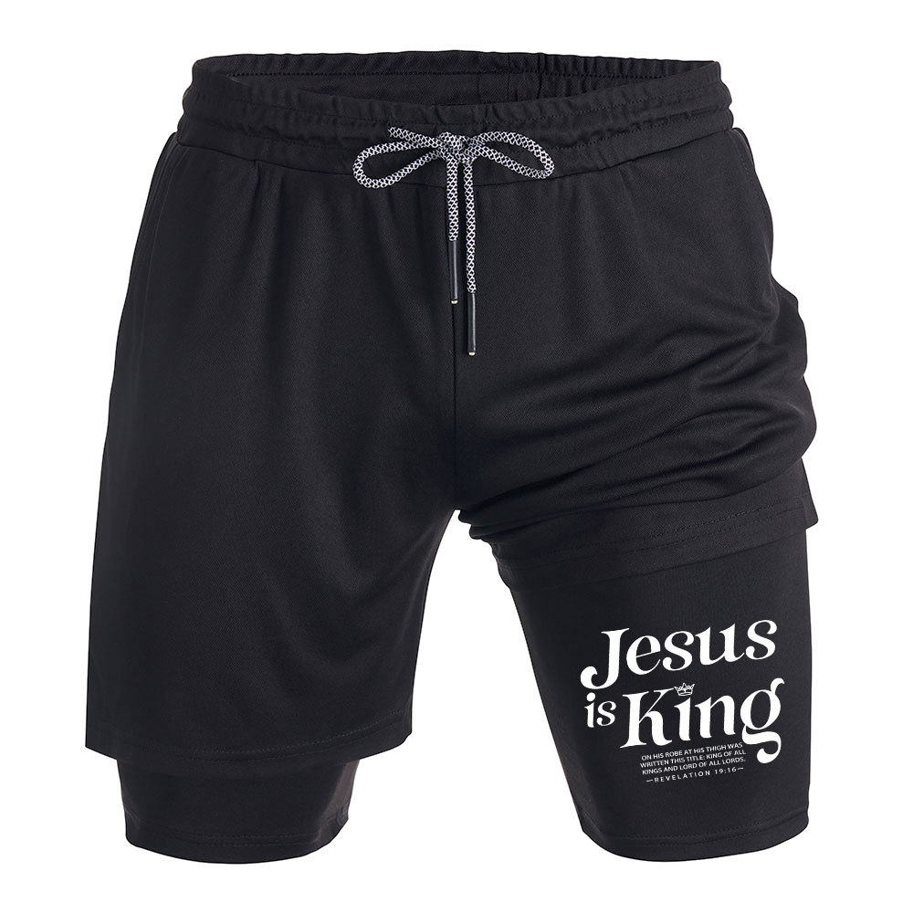 Jesus Is King Christian Performance Shorts