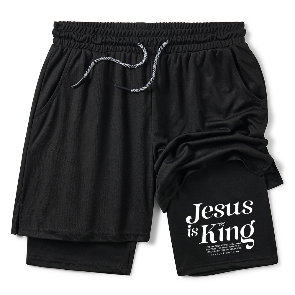 Jesus Is King Christian Performance Shorts