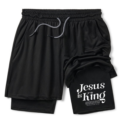 Jesus Is King Christian Performance Shorts