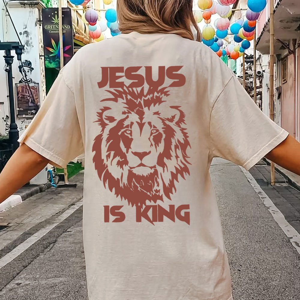 Jesus Is King Christian Washed T-Shirt
