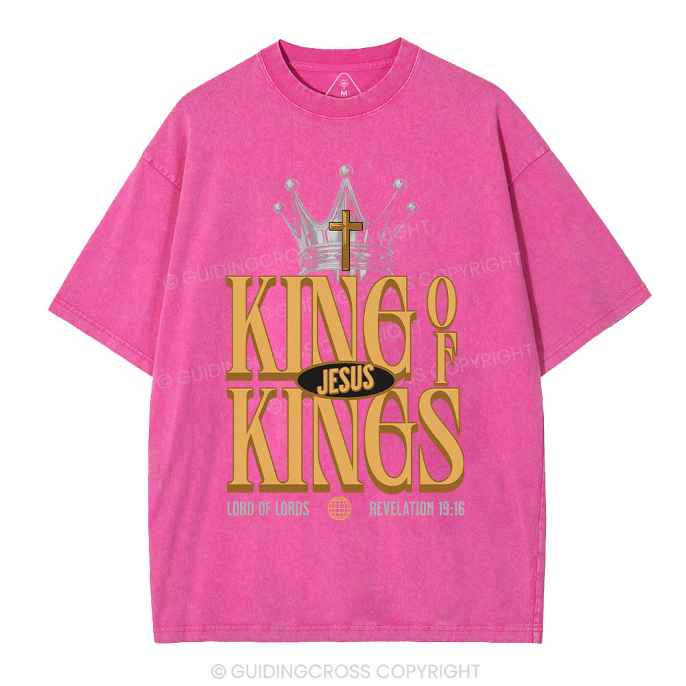 Jesus Is King Christian Washed T-Shirt