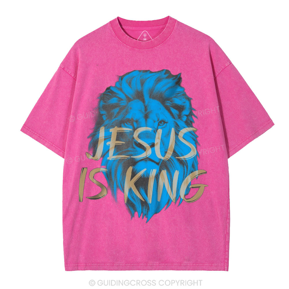 Jesus Is King Christian Washed T-Shirt