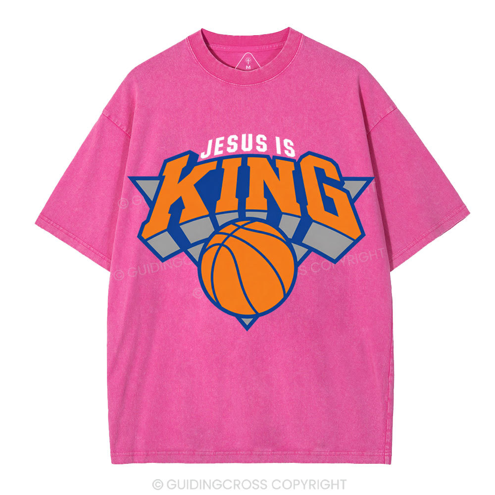 Jesus Is King Christian Washed T-Shirt